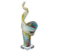 GILDE GLAS art GlasArt Sculpture Twister en Verre Multicolore Hauteur 35 cm Décoration en Verre Cadeau pour Femme