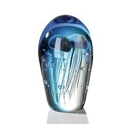 GILDE GLAS Art Sculpture décorative, Presse-Papier en Verre - méduses - soufflé à la Bouche - Hauteur 20 cm - Poids : env. 3,5 kg