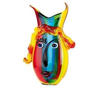 GILDE GLAS art Vase Design - Cadeau pour Femme - Fait Main H 37 cm