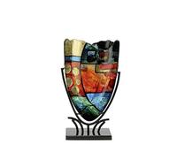 GILDE GLAS art Vase Design - Objet de décoration fabriqué à la Main en Verre - Hauteur : 47,5 cm
