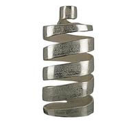 GILDE Grand Vase décoratif XXL - en Aluminium - pour Branches de Fleurs séchées - Décoration d'hiver et de Noël - Couleur : argenté - Hauteur : 42,5 cm