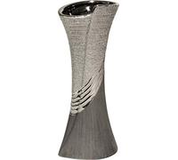 Gilde Keramik Vase 'Bridgetown' grau, silber 43214