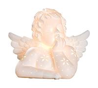 Gilde Lampe Ange - Porcelaine Motif de Trous L 25 cm