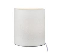 GILDE Lampe de table en porcelaine blanche - Hauteur : 20,5 cm - Éclairage décoratif - Accessoire d'intérieur - Cadeau de mariage