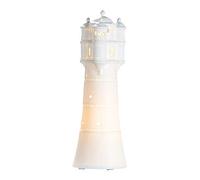 Gilde Lampe Phare - Porcelaine Motif de Trous H 35 cm