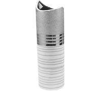 GILDE Lavena 47220 Vase Demi-Lune Argenté/Blanc/Gris Clair Hauteur 44 cm Largeur 13 cm Profondeur 13 cm