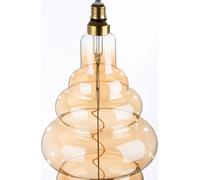 Gilde Leuchtmittel (LED), "Glühbirne", Glas, beige, orange, VE 1, H. 36 cm, D. 17 cm 40626 4063387406267