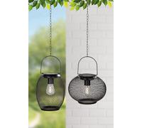 Gilde Metall LED Solarleuchte "Meshy" VE 2 so