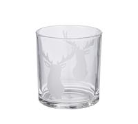 Gilde Photophore tête de cerf en verre 8 cm