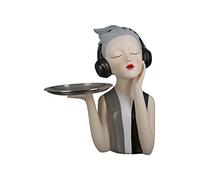 Gilde Poly Figur Fille avec écouteurs - Figurine décorative Multicolore