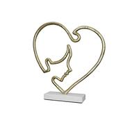 Gilde Sculpture décorative en Aluminium Doré Höhe 40 cm