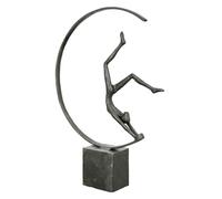Gilde Sculpture décorative Gymnast Turner - Figurine Femme dans Un Stand - Figurine de Femme - Décoration de Salon et Chambre à Coucher - Couleur : Marron - 21 x 29 cm
