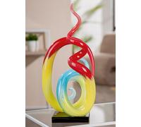 Gilde Sculpture Pandora en Verre, Multicolore, Surface Brillante, 37 cm de Haut, 21 cm de Large, 10 cm de Profondeur