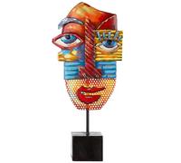 Gilde Sculpture Vite Naso - Métal - Multicolore - Hauteur 64,5 cm - Motif Visage - Art - Décoration - Accessoire de Maison - Salon