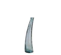 GILDE Vase Corno pétrole en Verre recy abrication européenne H 80 cm Ø 20 cm 39197