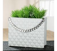 GILDE Vase déco blan - Vase déco Céramique Blac - D´coration Cadeau d'anniversaire - Hauteur 20 cm