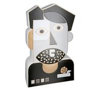 GILDE Vase décoratif avec Motif de Visage - Objet d'art décoratif - Vase Facial en céramique - Décoration de Salon - Cadeau d'anniversaire - Noir et Blanc - Hauteur 41 cm
