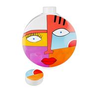 GILDE Vase décoratif avec Motif de Visage - Vase Couvercle Vase Visage en céramique - Décoration Salon Cadeau Anniversaire - Multicolore Hauteur 29,5 cm