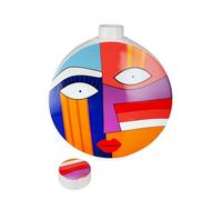 GILDE Vase décoratif avec Motif de Visage - Vase Couvercle Vase Visage en céramique - Décoration Salon Cadeau Anniversaire - Multicolore Hauteur 34,5 cm