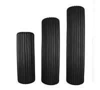 GILDE Vase Fjord Noir Mat, Structure de Surface rainurée H : 76 cm P : 19cm Ø 19 cm 56472