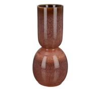 GILDE Vase Rasto en céramique émaillée Rose Brillant Hauteur 30 cm Diamètre 13 cm Accessoire de décoration d'intérieur Vase à Fleurs Idée Cadeau