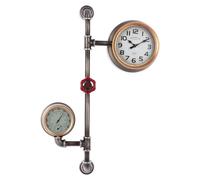 Gilde Wanduhr, "Abola", Metall, silberfarben, VE 1, L. 9 cm, B. 42 cm, H. 60 cm 52662 4063387526620