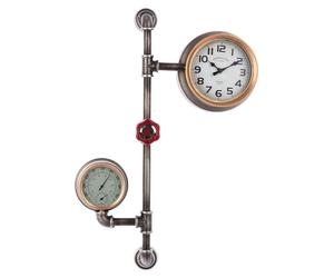 Gilde Wanduhr, "Abola", Metall, silberfarben, VE 1, L. 9 cm, B. 42 cm, H. 60 cm 52662 4063387526620