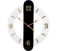 Gilde Wanduhr, "Round", Metall, schwarz, weiß, VE 1, L. 4 cm, B. 58 cm, H. 70 cm 84278