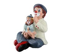GiLDECLOWN Figurine Clown Silentium - Cadeaux pour Femmes et Hommes - Figurine de Clown Porte-Bonheur Talisman et courain - Multicolore - Hauteur 9 cm