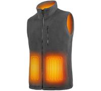 Gilet Chauffant Homme avec Batterie Incluse, Veste Chauffante Sans Manche, Doudoune et Blouson Chauffant Électrique en Polaire, 6 Zones de Chaleur pour l'Hiver