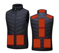 Gilet Chauffant Homme Femme USB Chauffage UltraléGer Veste Chauffante, 5/8/11 Zones De Chauffage Doudoune, Double Interrupteur RéGlable Gilet Chauffant éLectrique