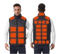 Gilet Chauffant Homme Femme Veste Chauffante sans Manche avec 15/21/26/27/28 Zones de Chauffage Doudoune Veste sans Manche Vêtements Chauffant Hiver Chaud pour le Travail en Plein Air, Chasse Motos