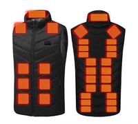 Gilet Chauffant Homme Femme Veste ÉLectrique USB LéGèRe 2 Zones De Chauffage 3 Niveaux De Chaleur Doudoune Chaud Hiver Slim Fit Vêtements Manteau Avec Poches Veste Pour La RandonnéE, Le Camping
