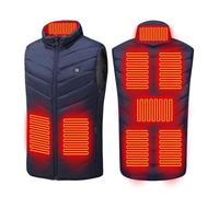 Gilet Chauffant Homme Femme Veste ÉLectrique USB LéGèRe 2 Zones De Chauffage 3 Niveaux De Chaleur Doudoune Chaud Hiver Slim Fit Vêtements Manteau Avec Poches Veste Pour La RandonnéE, Le Camping