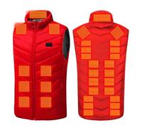 Gilet Chauffant Homme Femme Veste ÉLectrique USB LéGèRe 2 Zones De Chauffage 3 Niveaux De Chaleur Doudoune Chaud Hiver Slim Fit Vêtements Manteau Avec Poches Veste Pour La RandonnéE, Le Camping