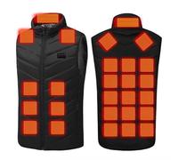 Gilet Chauffant Homme Femme Veste ÉLectrique USB LéGèRe 2 Zones De Chauffage 3 Niveaux De Chaleur Doudoune Chaud Hiver Slim Fit Vêtements Manteau Avec Poches Veste Pour La RandonnéE, Le Camping