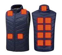 Gilet Chauffant Homme Femme Veste ÉLectrique USB LéGèRe 2 Zones De Chauffage 3 Niveaux De Chaleur Doudoune Chaud Hiver Slim Fit Vêtements Manteau Avec Poches Veste Pour La RandonnéE, Le Camping