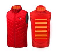 Gilet Chauffant Homme Femme Veste ÉLectrique USB LéGèRe 2 Zones De Chauffage 3 Niveaux De Chaleur Doudoune Chaud Hiver Slim Fit Vêtements Manteau Avec Poches Veste Pour La RandonnéE, Le Camping