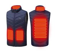 Gilet Chauffant Homme Femme Veste ÉLectrique USB LéGèRe 2 Zones De Chauffage 3 Niveaux De Chaleur Doudoune Chaud Hiver Slim Fit Vêtements Manteau Avec Poches Veste Pour La RandonnéE, Le Camping