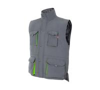 Gilet de sÃ©curitÃ© matelassÃ© multipoches Velilla Gris L
