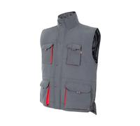Gilet de sÃ©curitÃ© matelassÃ© multipoches Velilla Gris XL