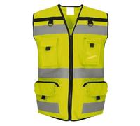 Gilet de sécurité multipoches - Haute visibilité - HVW108 - jaune fluo XL