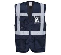 Portwest Iona Exécutif Gilet Identité Poche Radio Boucle Corporate Workwear