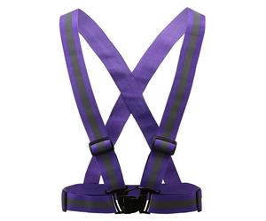 Gilet de sécurité réfléchissant, réglable, léger, pour la course à pied, le jogging, le vélo, la moto, adultes et enfants, couleur violet