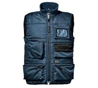 Gilet de travail pour homme Sir Safety Kaiser, avec de nombreuses poches, doublé, 100 % polyester, taille 3XL, bleu