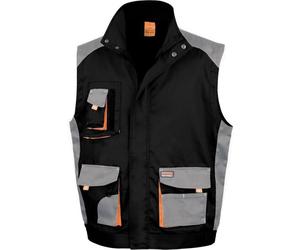 Gilet de travail sans manches multipoches Result LITE - Noir / Gris M