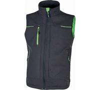 Gilet de travail U-POWER Saturn gris asphalte / vert L