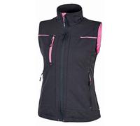 Gilet de travail U-Power Saturn U-4, tissu imperméable, fuchsia, taille L