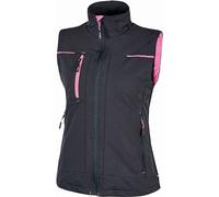 Gilet de travail U-Power Saturn U-4, tissu imperméable, fuchsia, taille M