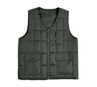 Gilet d'hiver chaud multi-poches pour le travail en plein air | Tissu en polyester durable, pour une texture douce, résistant au vent, couleurs unies, facile d'entretien, lavable en machine